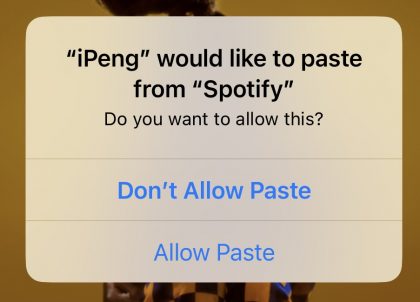 iOS asks for confirmation about clipboard access