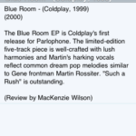 Album Review for current track